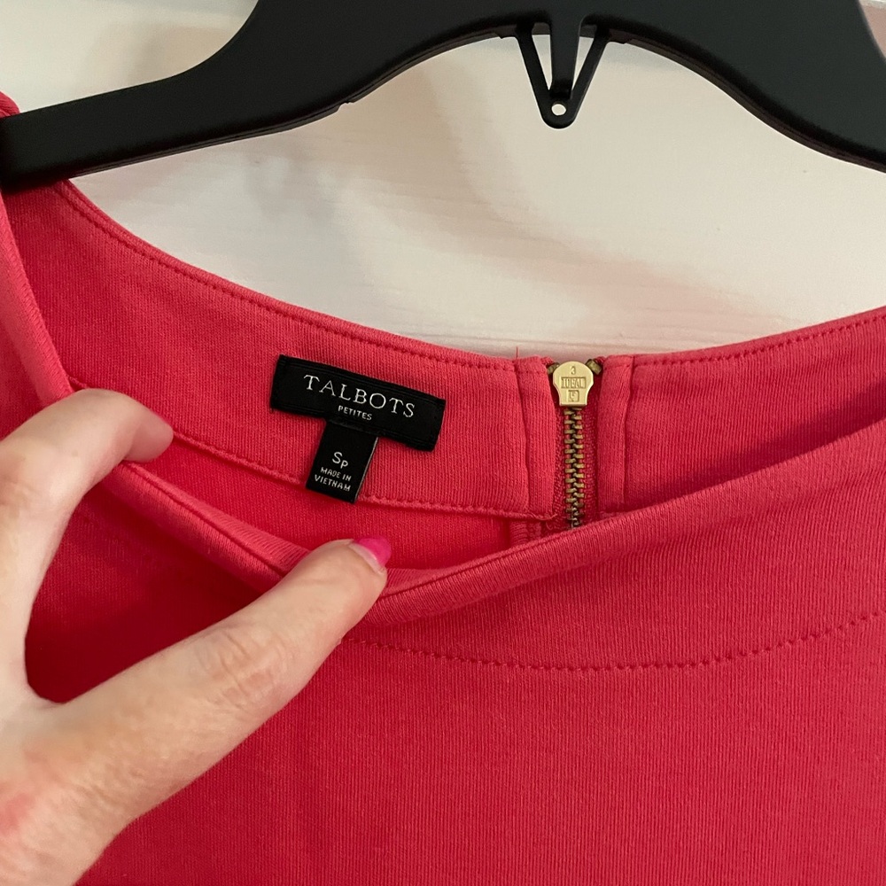 Talbots coral dress size petite small